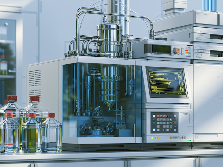 Animated HPLC purity chart illustration